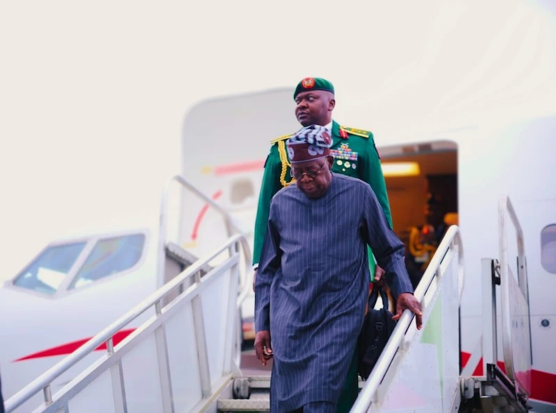 Tinubu arrives in Saint Lucia [PHOTOS]