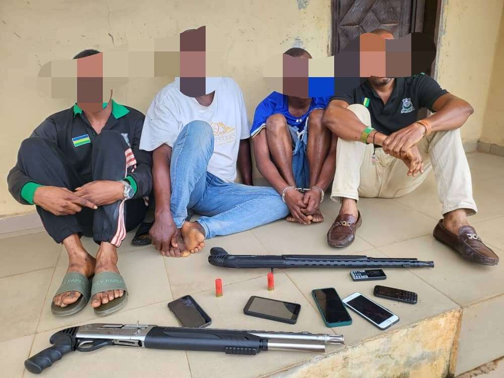 Delta Police nab four suspected armed robbers, recover two pump action guns