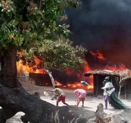 Military intervenes as fire engulfs Borno village