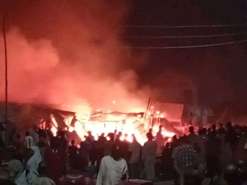 Zamfara: Fire guts Gusau central market