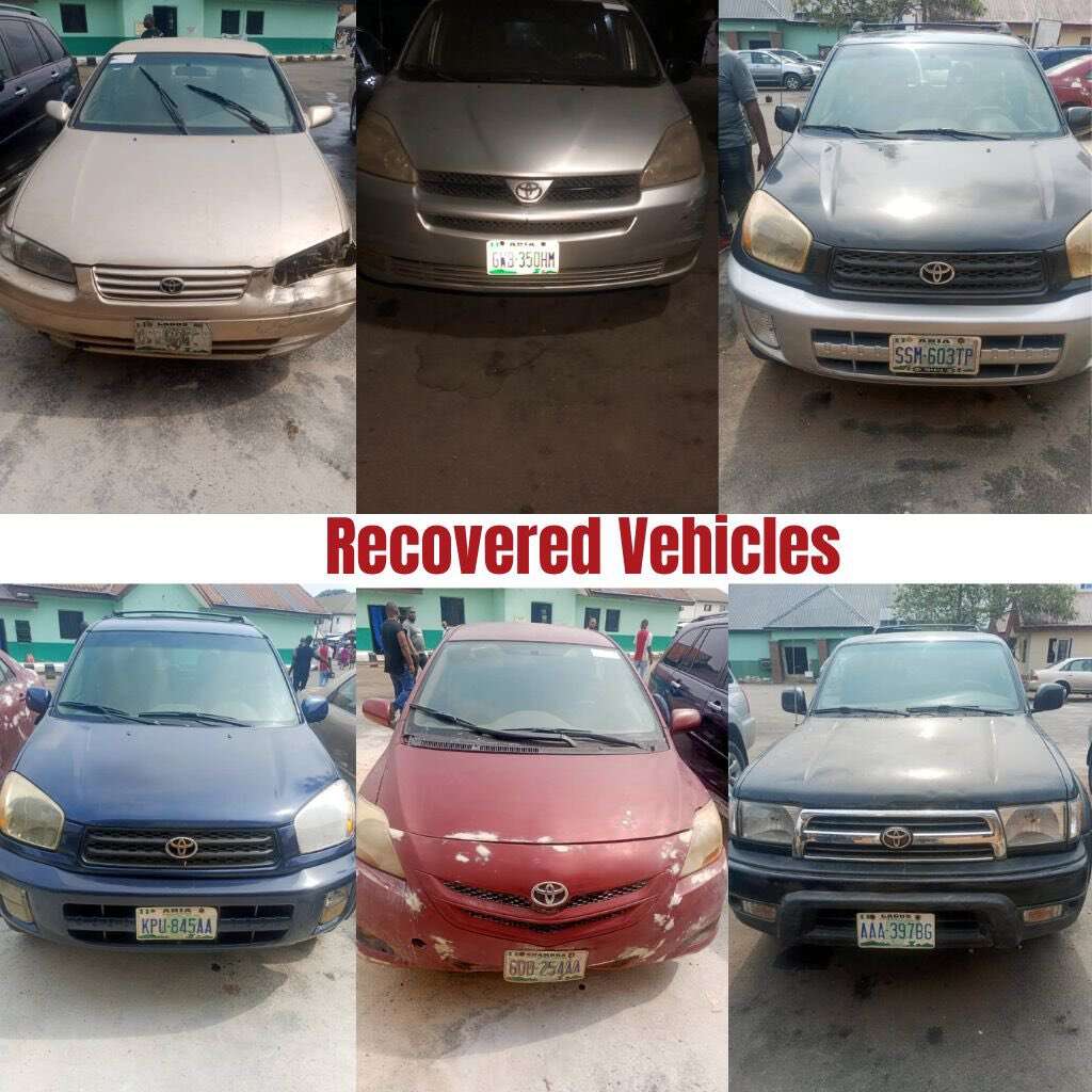 Abia Police track, recover six stolen vehicles, ask owners to come for identification