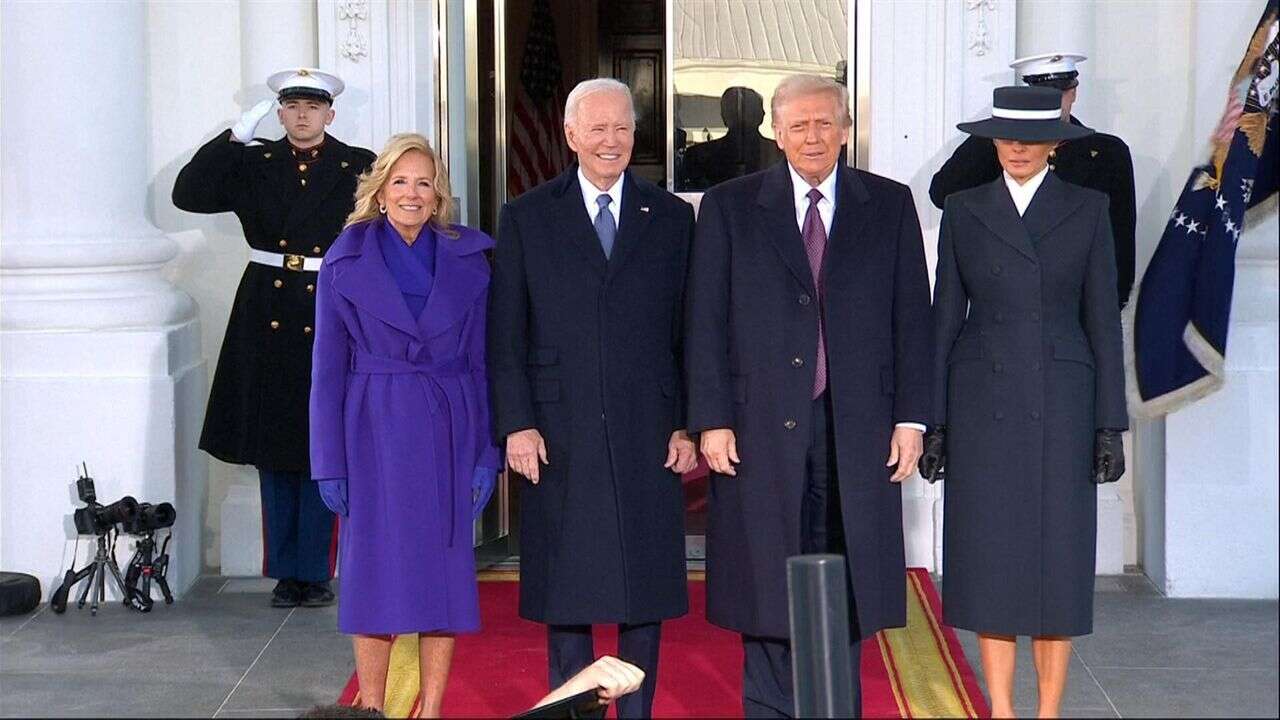 Biden welcomes Trump to White House ahead of swearing in