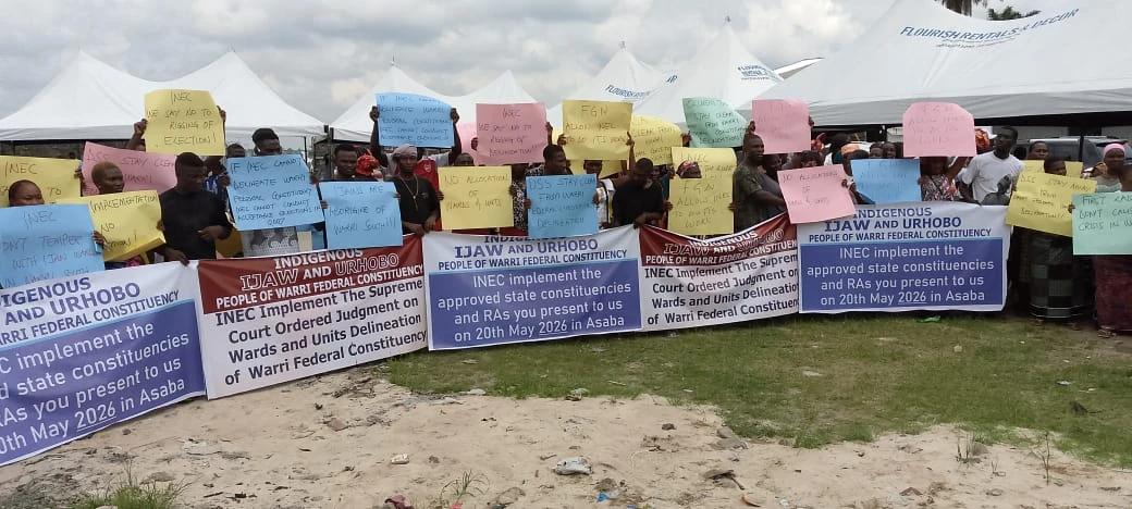 FG allow INEC work – Ijaws, Urhobos protest alleged interference in Warri fed constituency