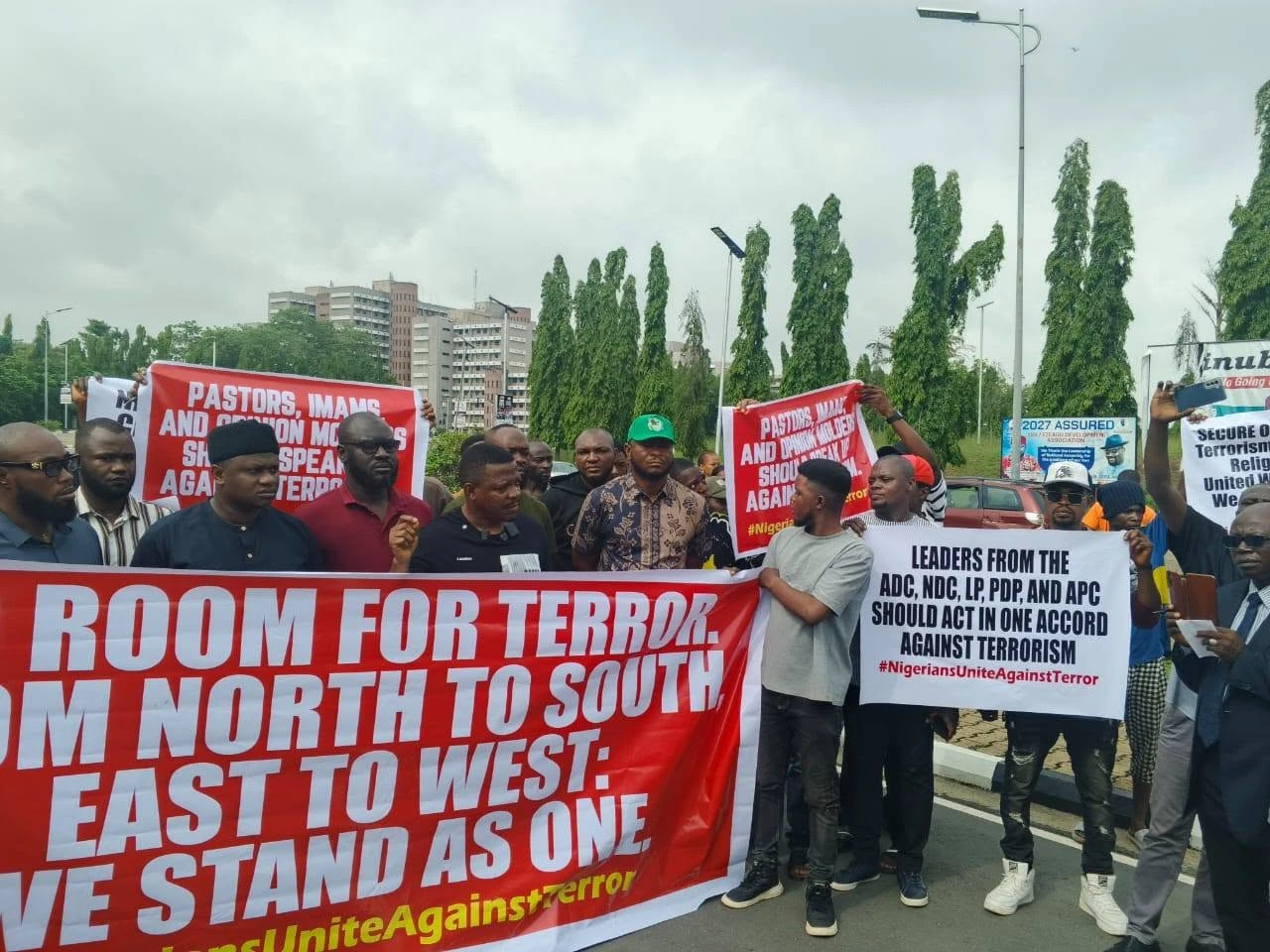 Youths protest at National Assembly over rising insecurity in Nigeria