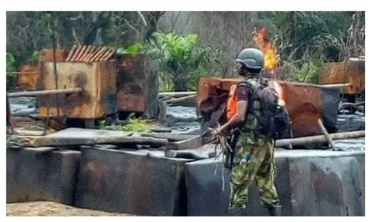 Nigerian troops discover 7,800 litres of stolen crude oil in Rivers State