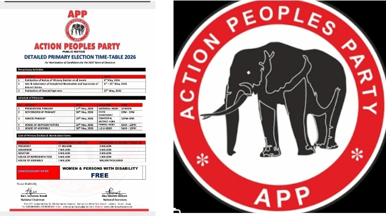 APP releases primary election timetable for 2027 general elections