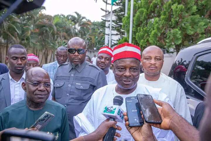 Kwankwaso visits Otti, urges police to maintain professionalism