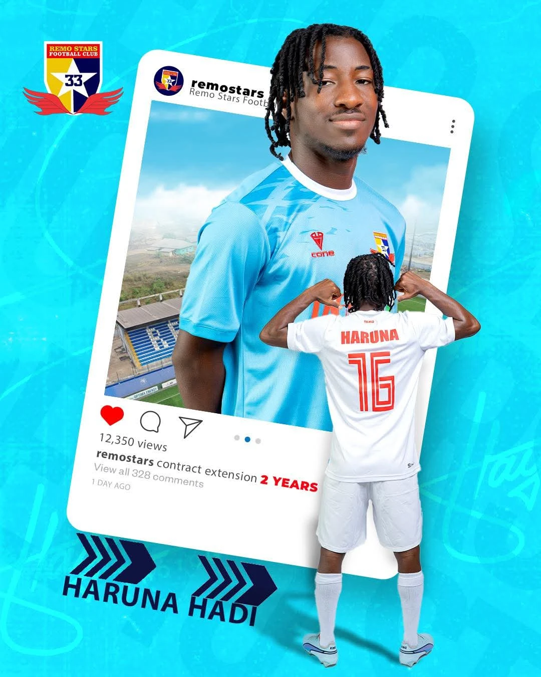 NPFL: Remo Stars’ Hadi signs new two-year contract