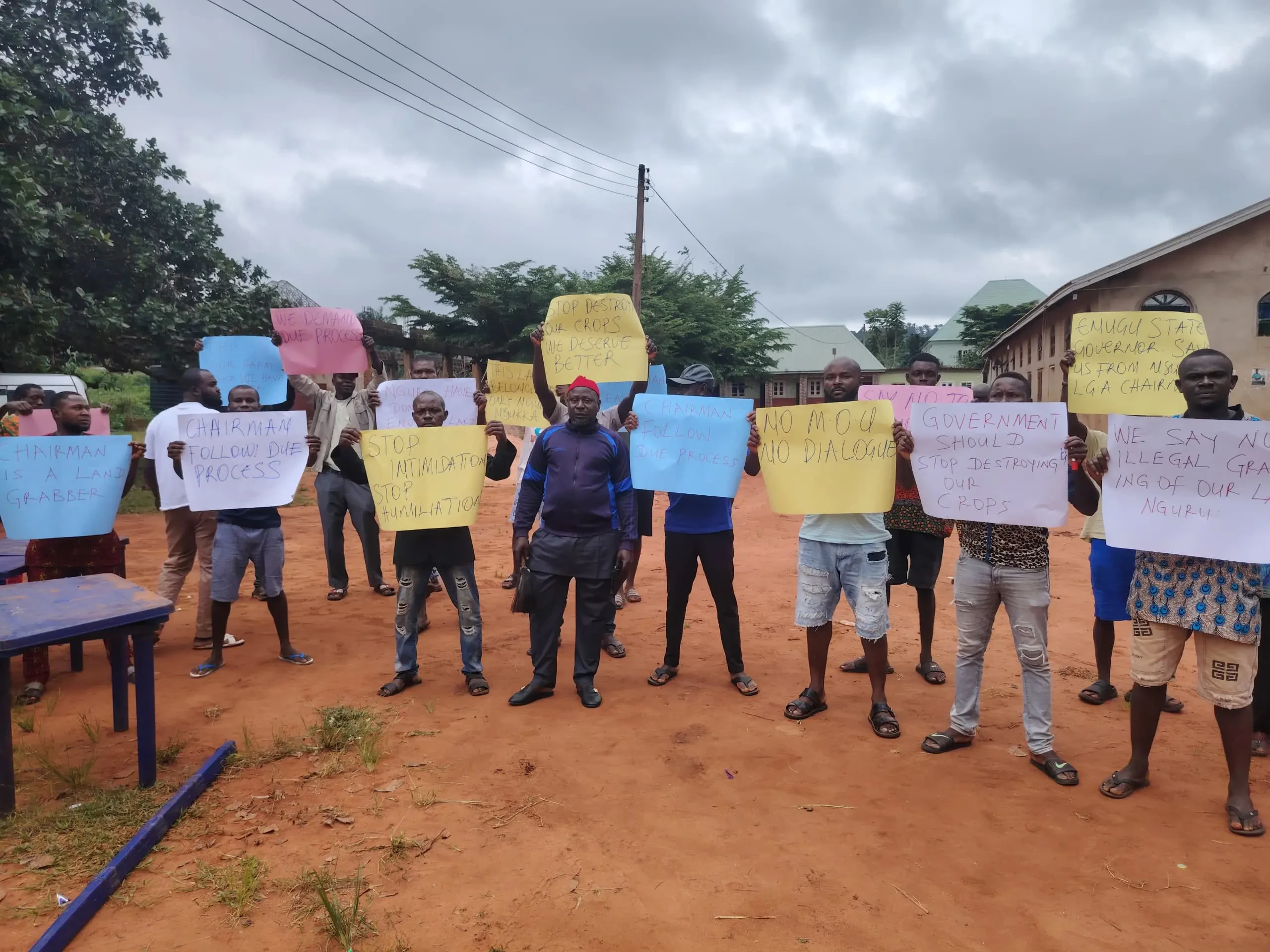 Enugu community protests alleged forceful acquisition of ancestral land, destruction of cash crops