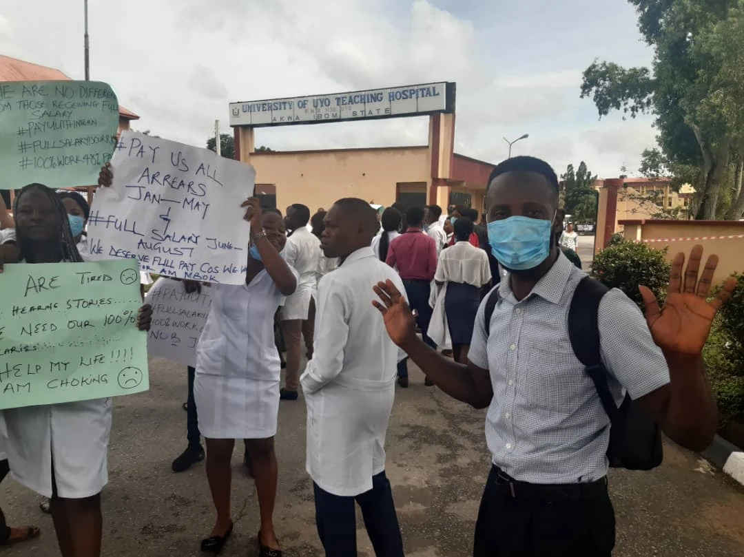 UUTH medical interns protest slashed, unpaid wages