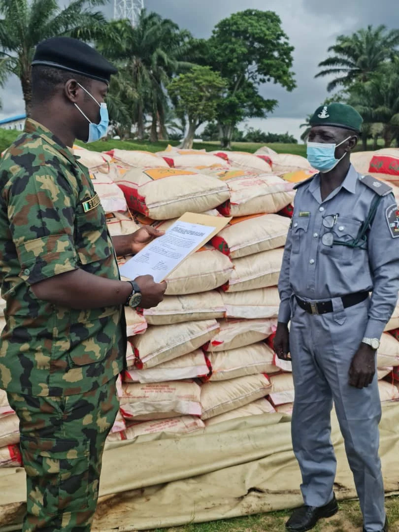 Smugglers flee as Navy impounds 251 bags of rice, seize boat in Akwa Ibom
