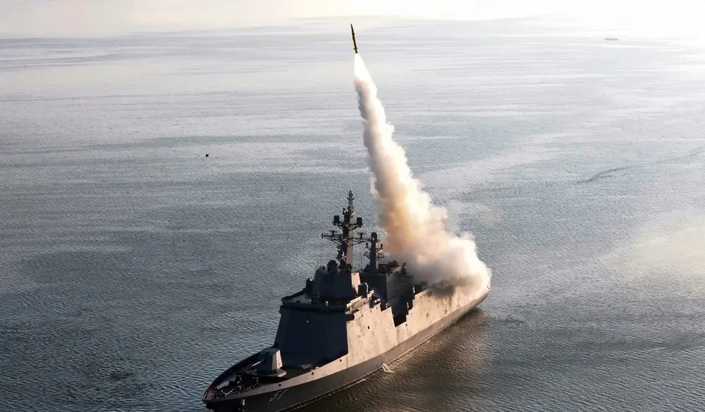 North Korea conducts first test firing of new warship