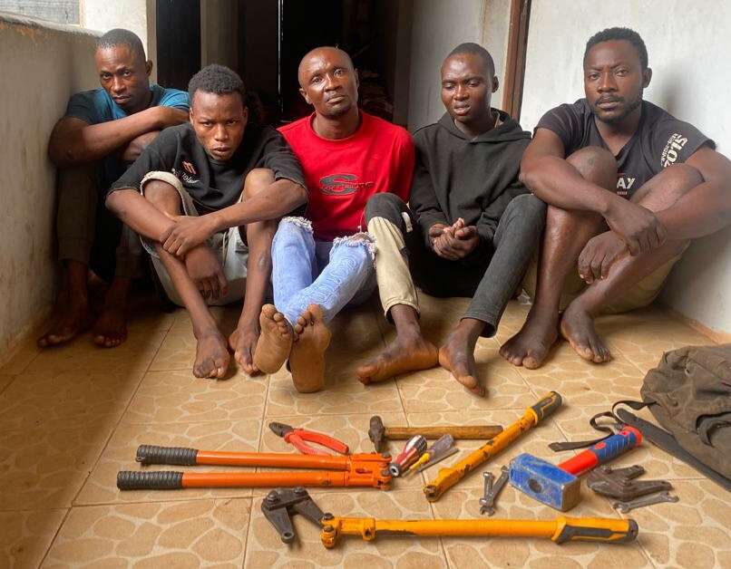 Five suspects arrested for burglary, theft in Ogun