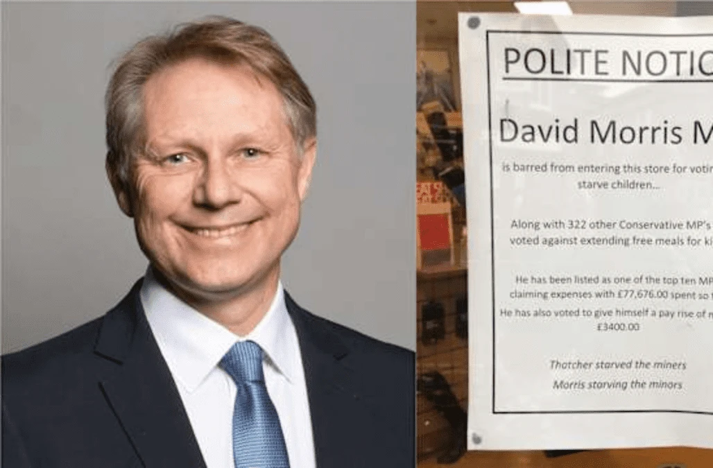Shop bars Tory MP for life for voting against extension of free school meals