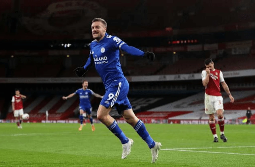 Jamie Vardy scores from the spot as Leicester win in Athens