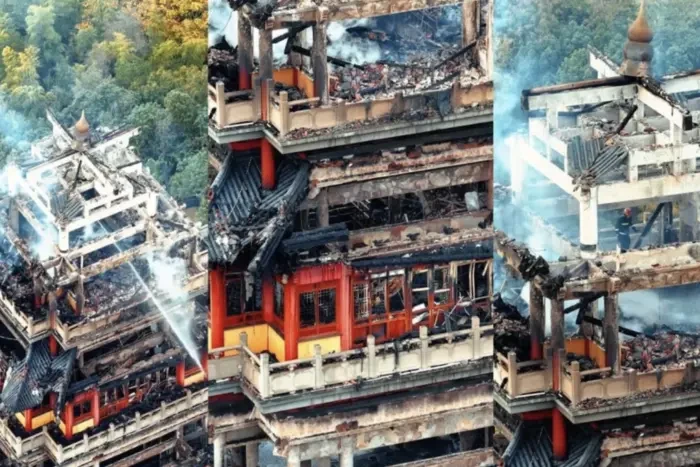 У Китаї пожежа знищила 1500-річний храм