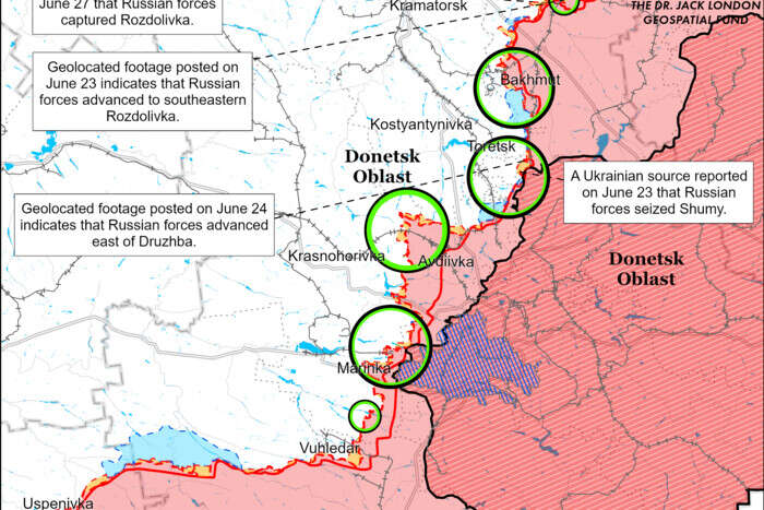 РФ не вважає доцільною широкомасштабну операцію з наступу на Костянтинівку – ISW