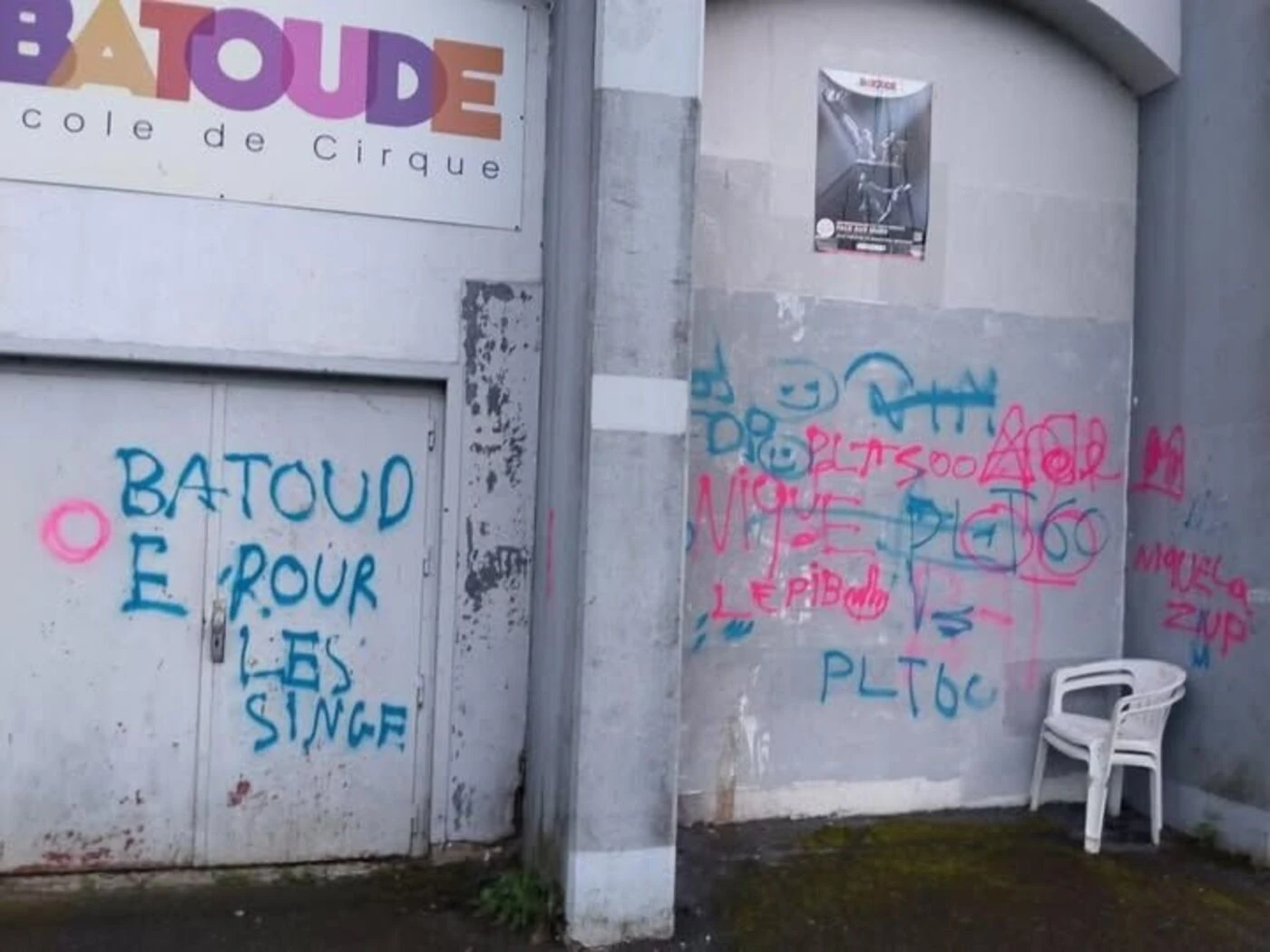 « Batoude pour les singes » : après la maternelle, un tag raciste découvert sur l’école de cirque de Beauvais