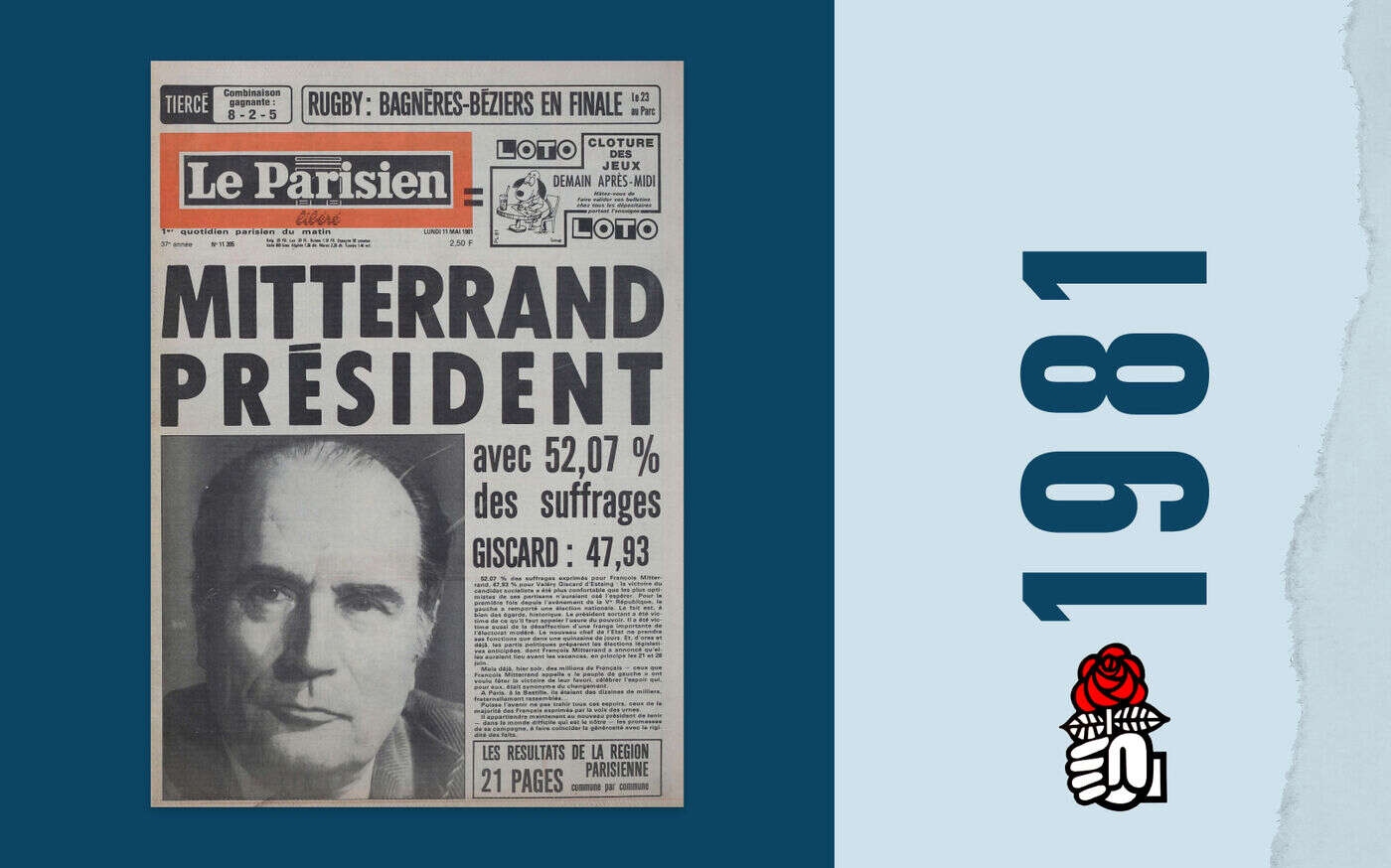 10 mai 1981 : François Mitterrand devient président, l’alternance vue par le Parisien