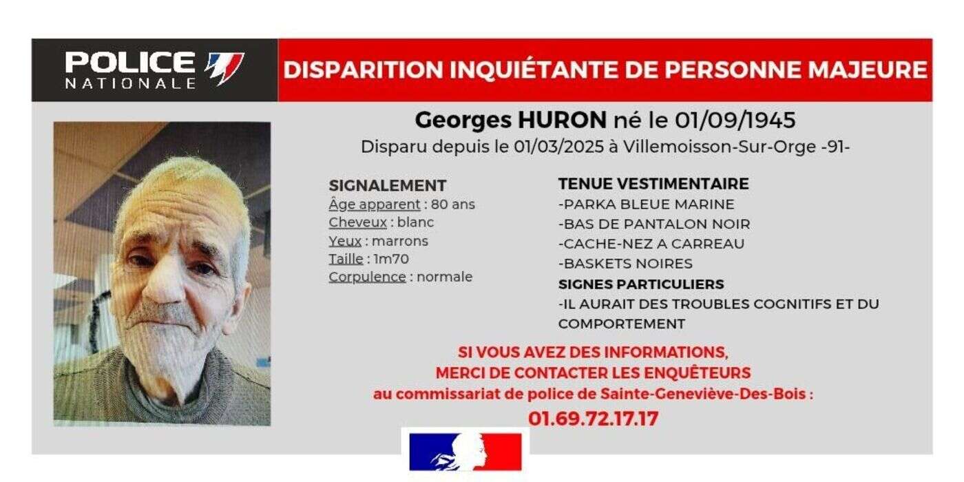 Disparition inquiétante en Essonne : Georges, 79 ans, est introuvable depuis deux jours