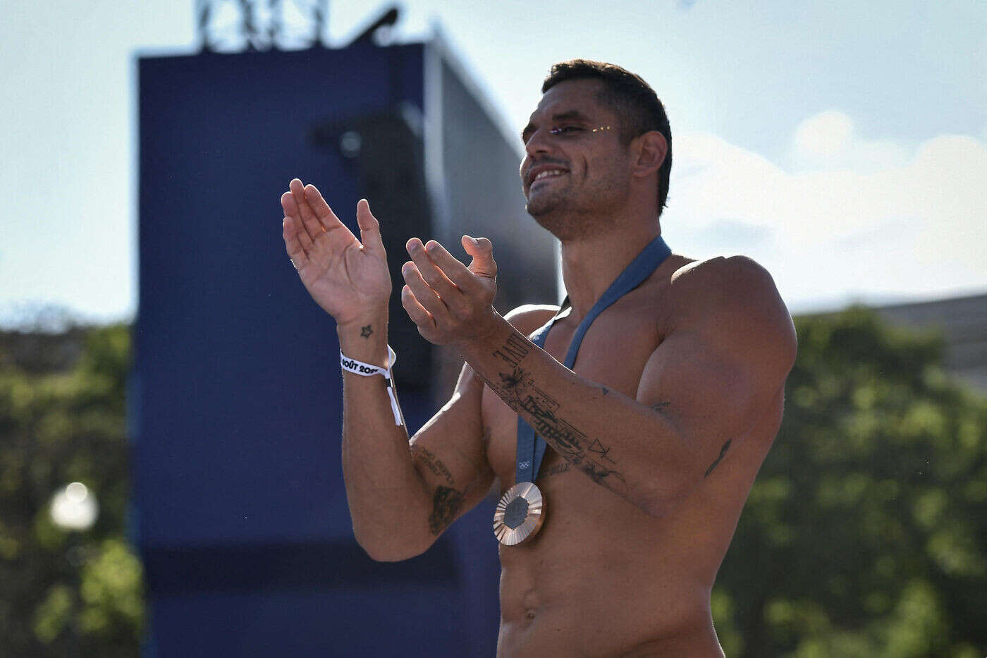 Florent Manaudou au casting de l’émission « Danse avec les Stars » sur TF1