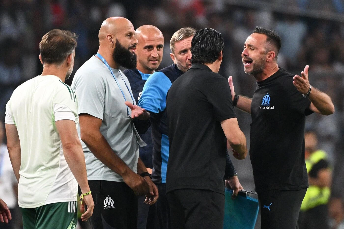« Il s’est plaint de mes joueurs » : De Zerbi explique son embrouille avec Emery lors d’OM-Aston Villa