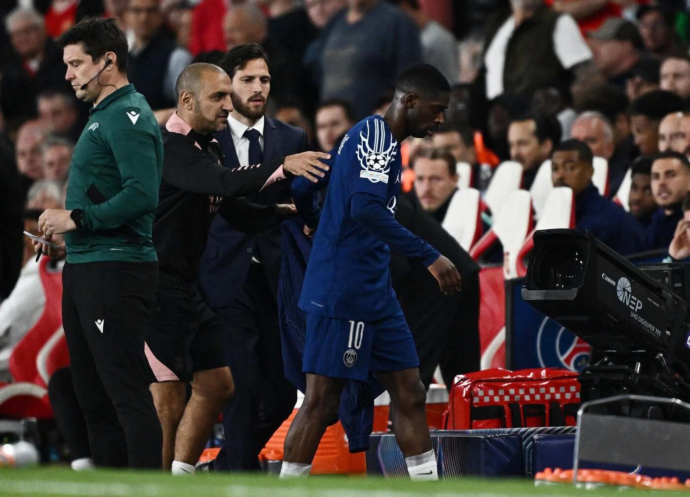 Arsenal-PSG (0-1) : inquiétude pour Ousmane Dembélé, touché aux ischio-jambiers