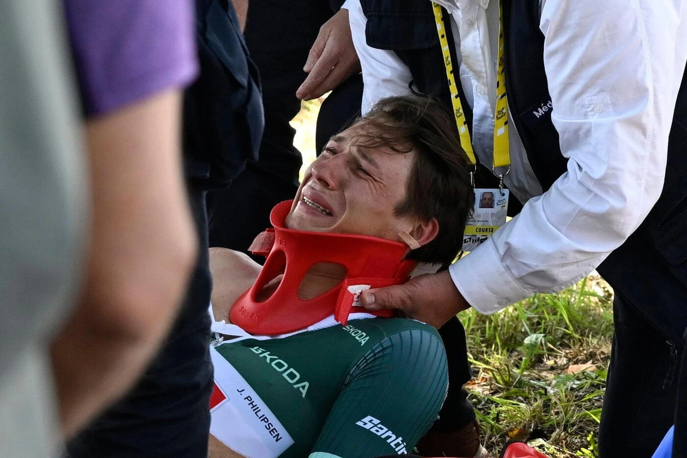 « Il n’y est pour rien » : Jasper Philipsen n’en veut pas à Bryan Coquard pour sa chute sur le Tour de France