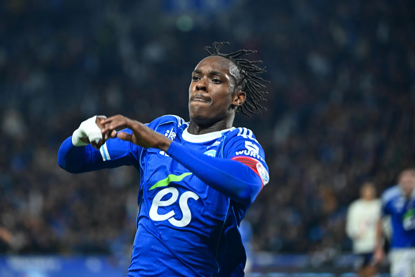 « J’ai vu beaucoup de conneries » : pourquoi le Strasbourgeois Emegha était autant remonté après son doublé face à Lille