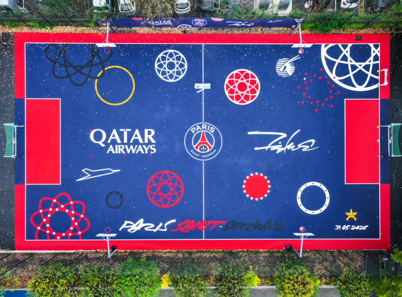 Le PSG se lance dans l’art contemporain avec un terrain graphique et une œuvre monumentale au Parc des Princes