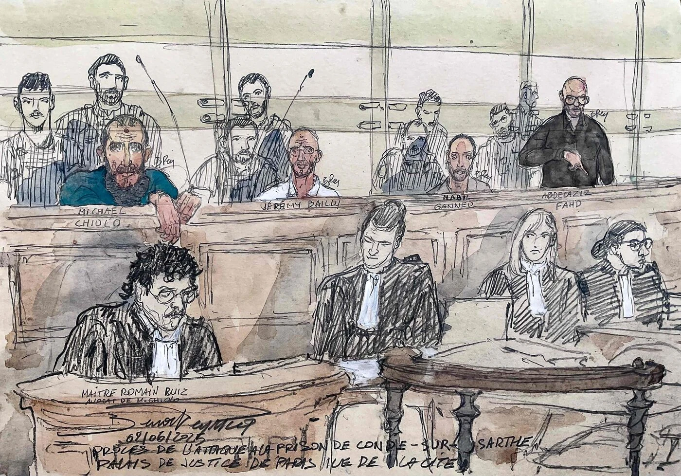 Attentat à la prison de Condé-sur-Sarthe : au procès, les coaccusés de Michaël Chiolo martèlent qu’ils n’ont « rien vu venir »