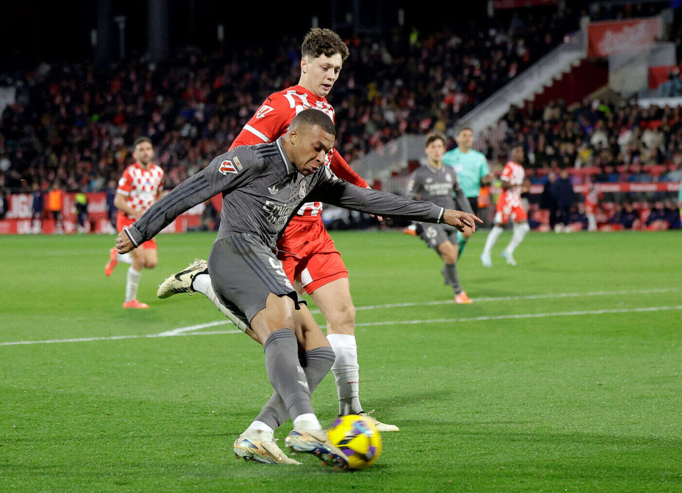 Real Madrid : la vidéo du but de Kylian Mbappé, inscrit depuis un angle fermé contre Gérone