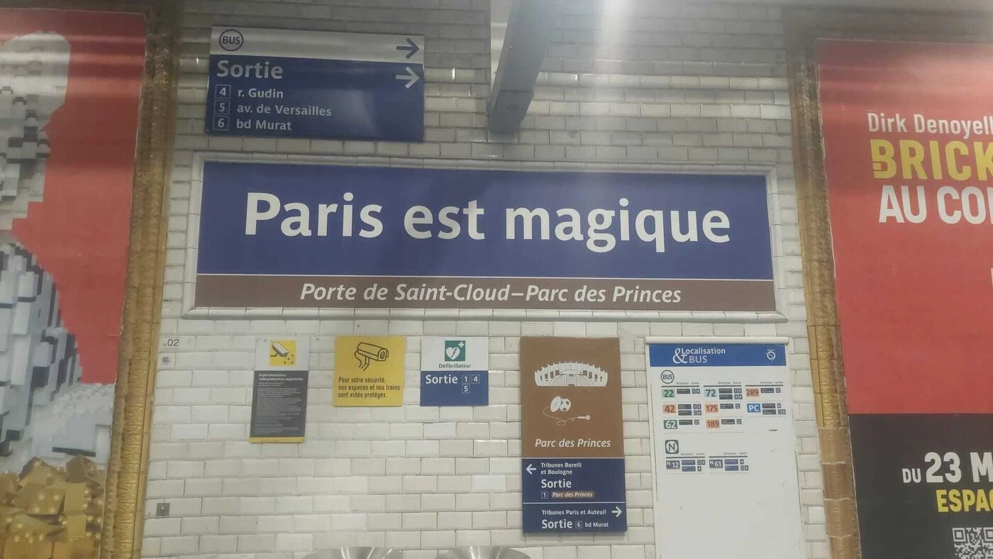 Paris est magique, Champions d’Europe… Plusieurs stations de métro renommées pour célébrer la victoire du PSG