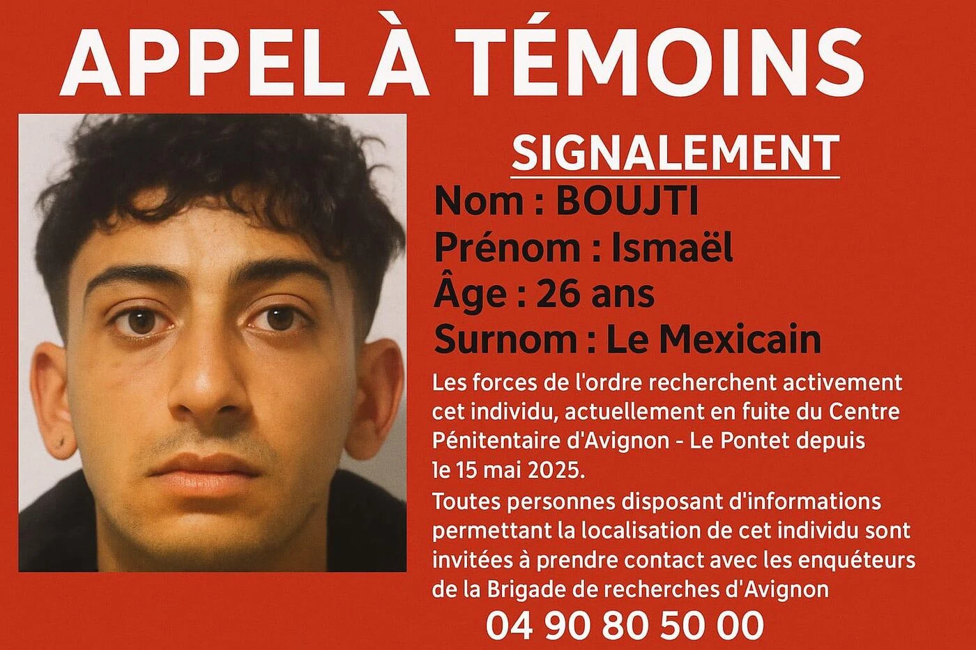 Policier tué à Avignon : Ismaël B., alias « Le Mexicain », qui avait hébergé le meurtrier d’Éric Masson, s’est évadé de prison