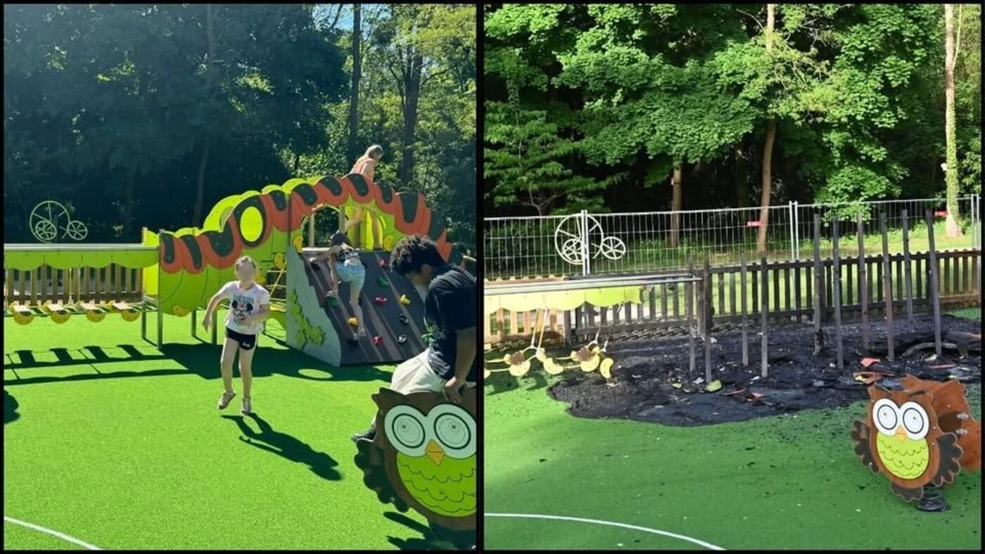 « Une minorité de voyous » : à Vigneux-sur-Seine, une aire de jeux incendiée 24 heures après son inauguration
