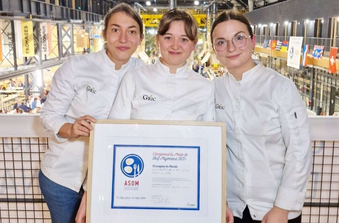 Les trois cheffes du Gric, un restaurant d’Orléans, ont hissé l’œuf mayo sur le toit du monde