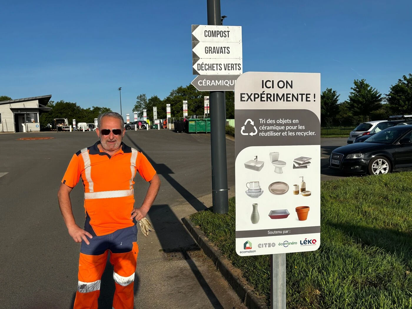 Finistère : la déchetterie de Kerambris, à Fouesnant, recycle la céramique à titre expérimental