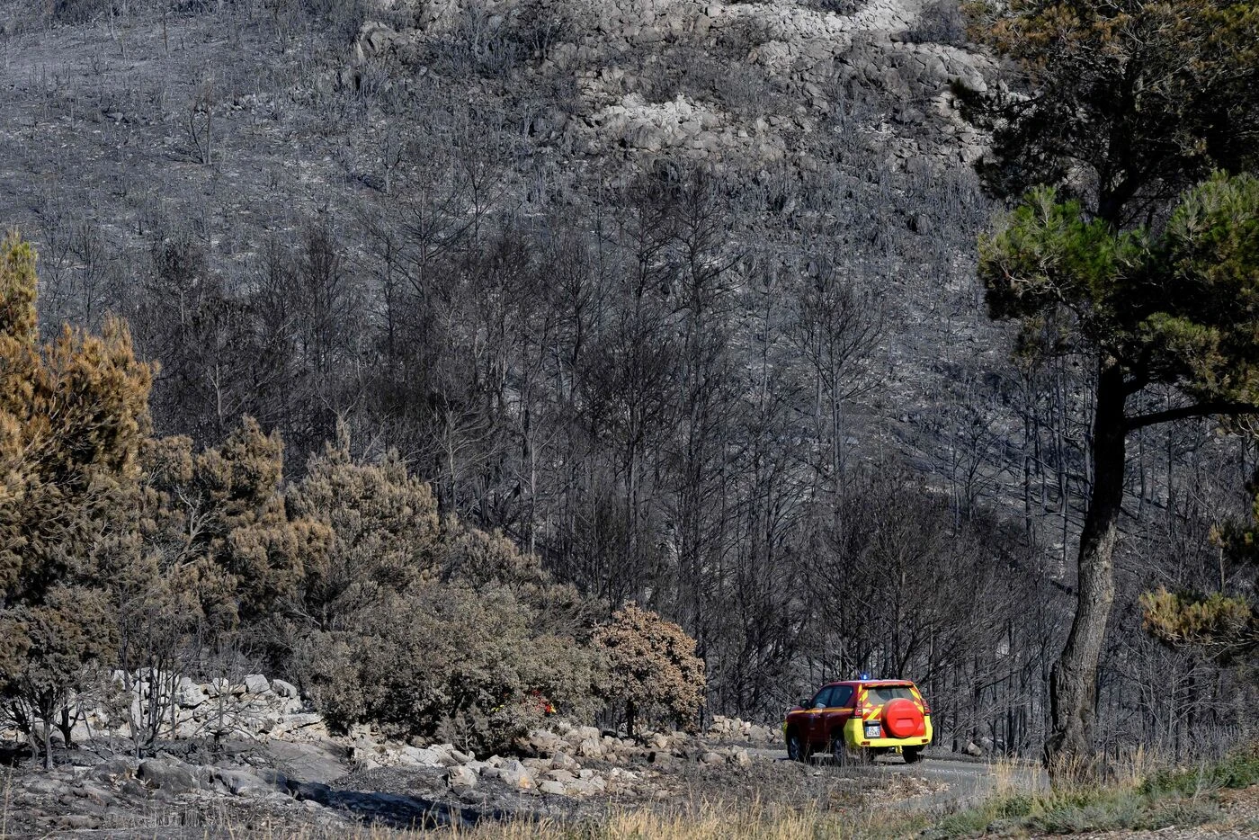 « Il demeure actif » : le point de situation sur l’incendie de l’Aude, fixé jeudi soir, qui a ravagé 17 000 hectares