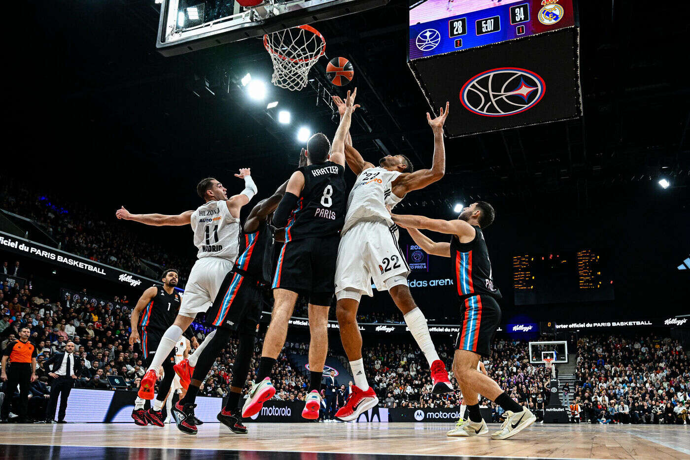 Paris Basketball-Real Madrid (85-96) : les Parisiens trop diminués subissent la loi du Real en Euroligue