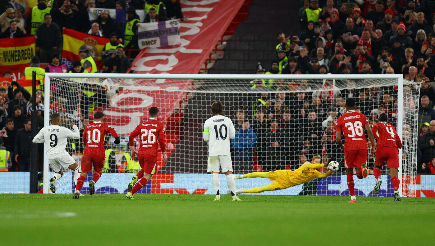 Liverpool-Real Madrid : la vidéo du pénalty manqué par Kylian Mbappé