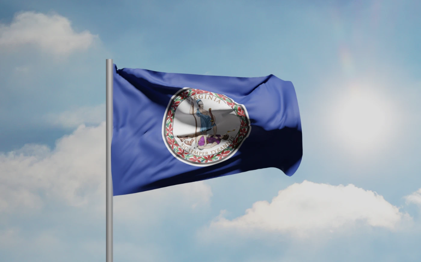 Le drapeau de la Virginie, montrant une femme avec un sein nu, banni de plusieurs écoles au Texas
