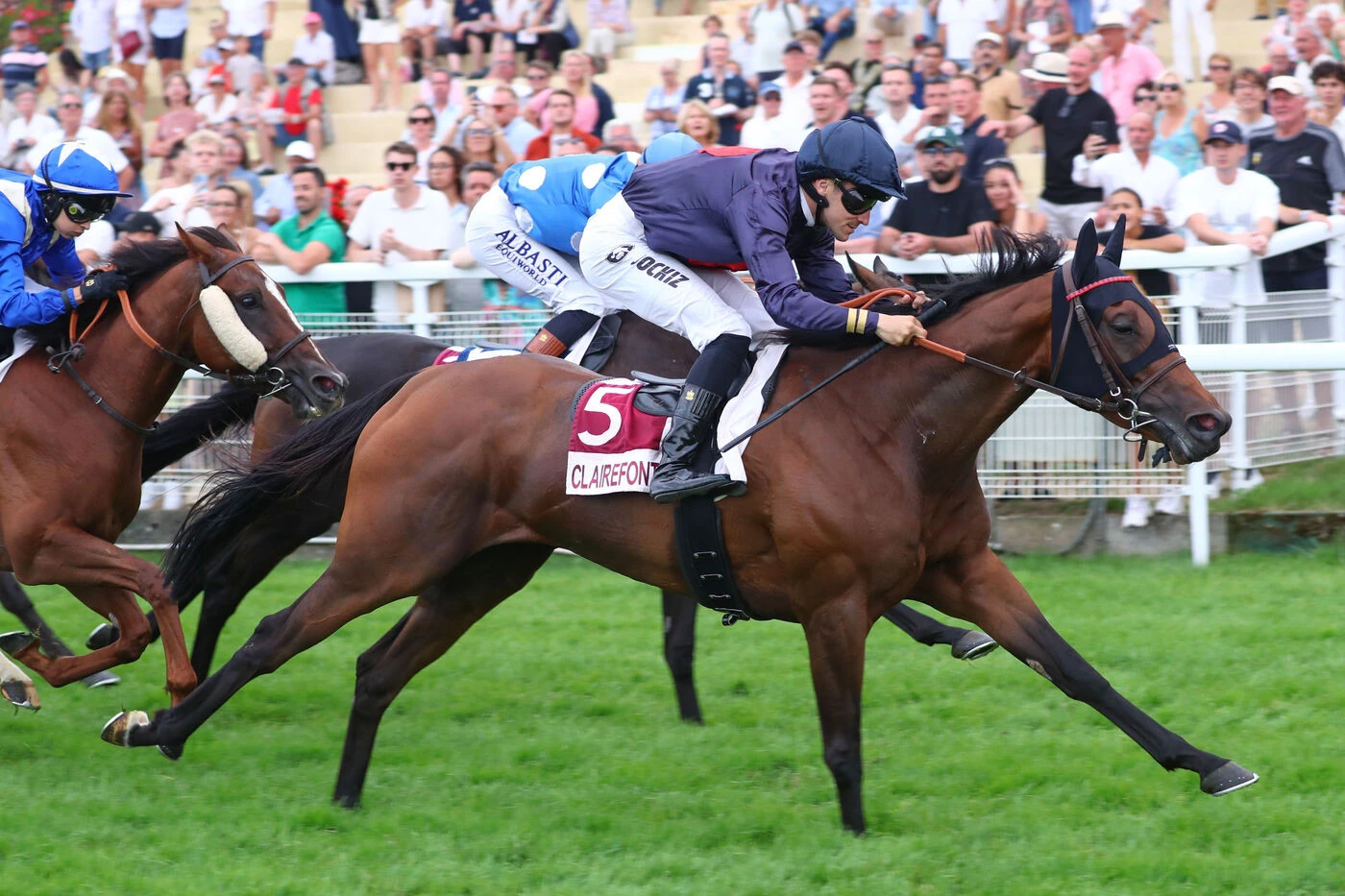 Arrivée du quinté du lundi 18 août à Clairefontaine : Maia Star finit la plus vite