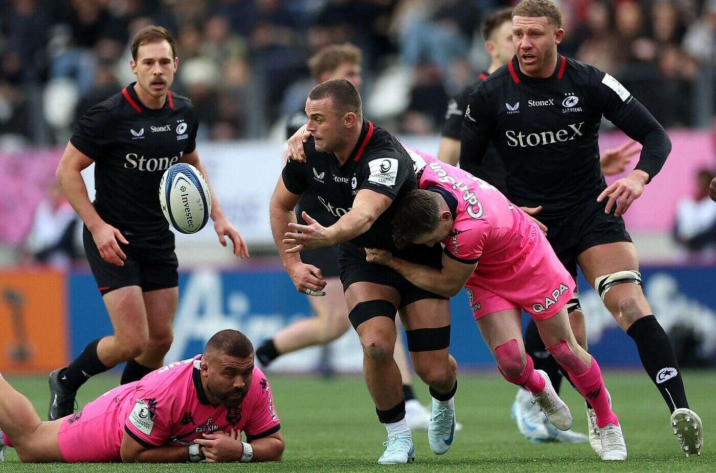 Stade Français-Saracens (17-28) : les Parisiens réduits à 14, encore battus et déjà dos au mur en Champions Cup