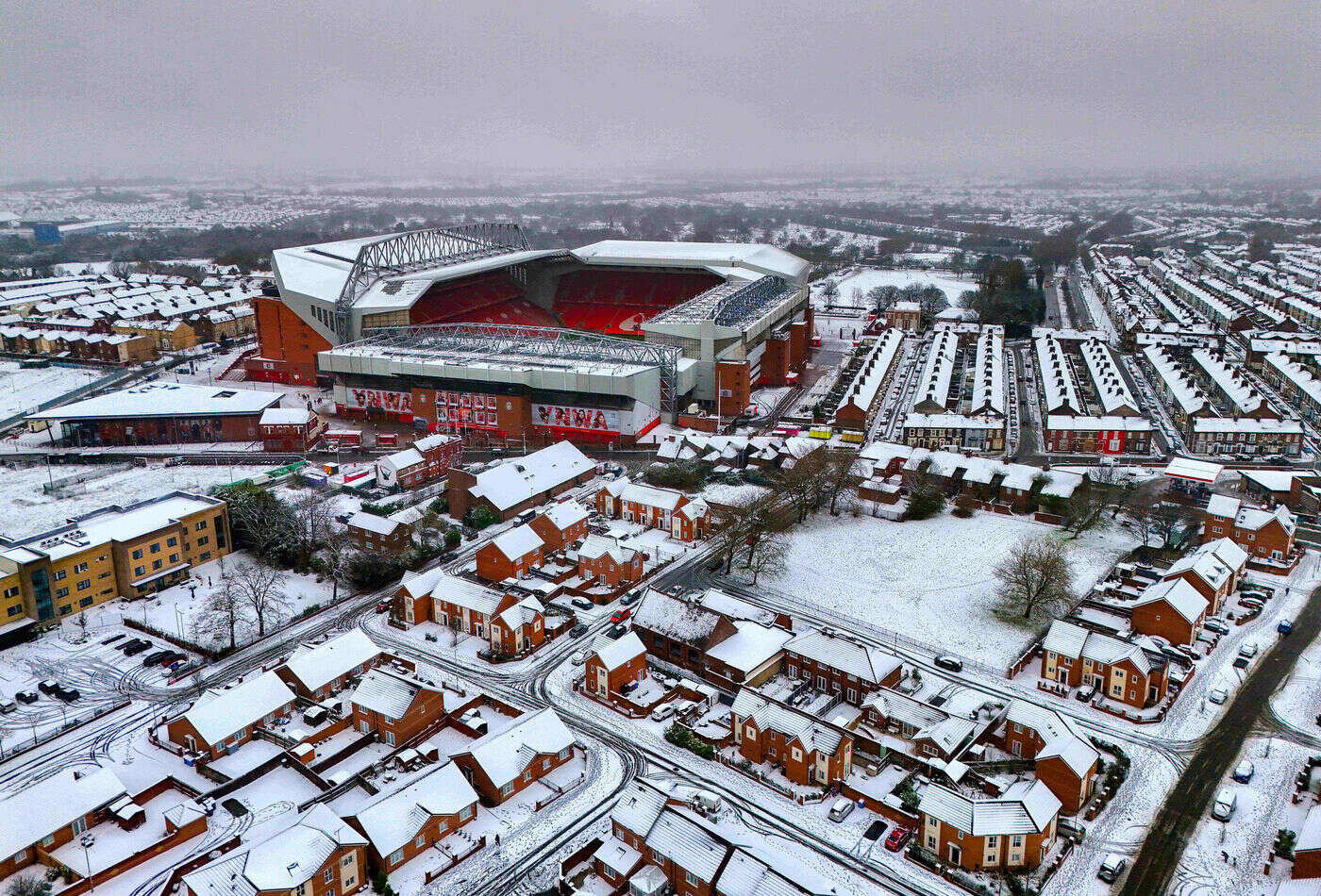 Premier League : le choc Liverpool-Manchester United finalement maintenu malgré les chutes de neige