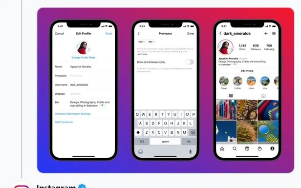 Instagram propose de choisir son pronom