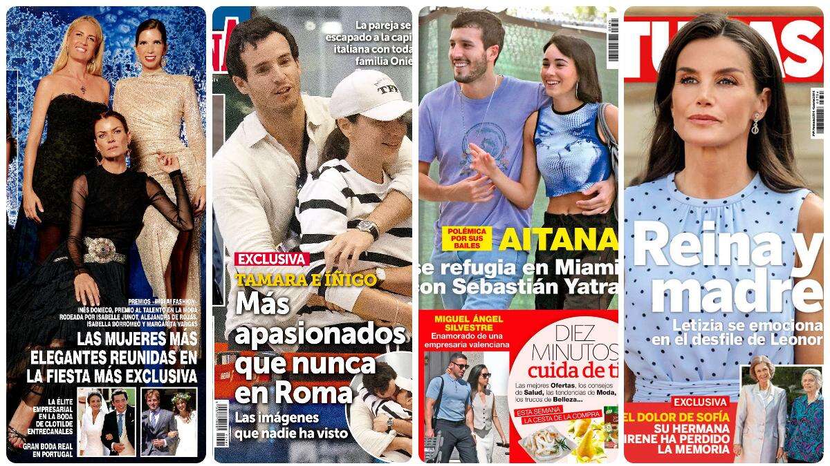 Inés Domecq, Tamara Falcó con Íñigo Onieva, Aitana y doña Letizia protagonizan las portadas