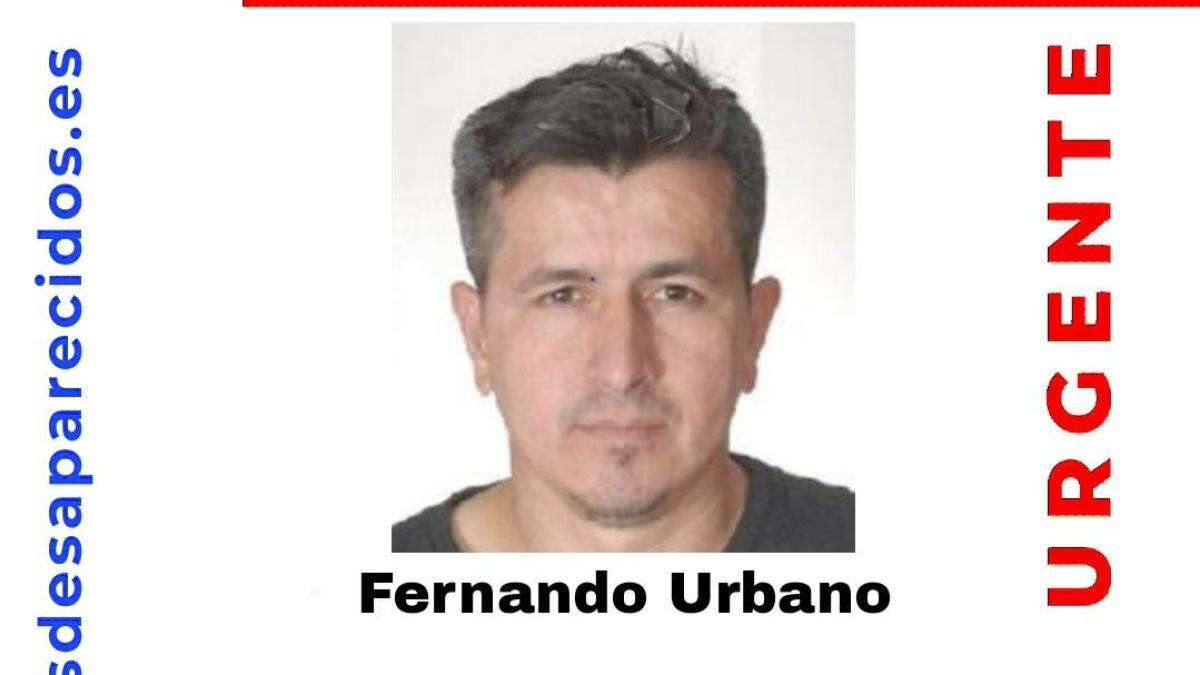 Activada una alerta para encontrar a Fernando Urbano, un hombre de 47 años desaparecido en Murcia