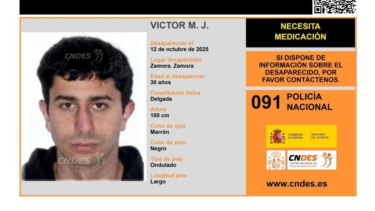 Sin rastro de Víctor M. J., un hombre de 30 años desaparecido en Zamora