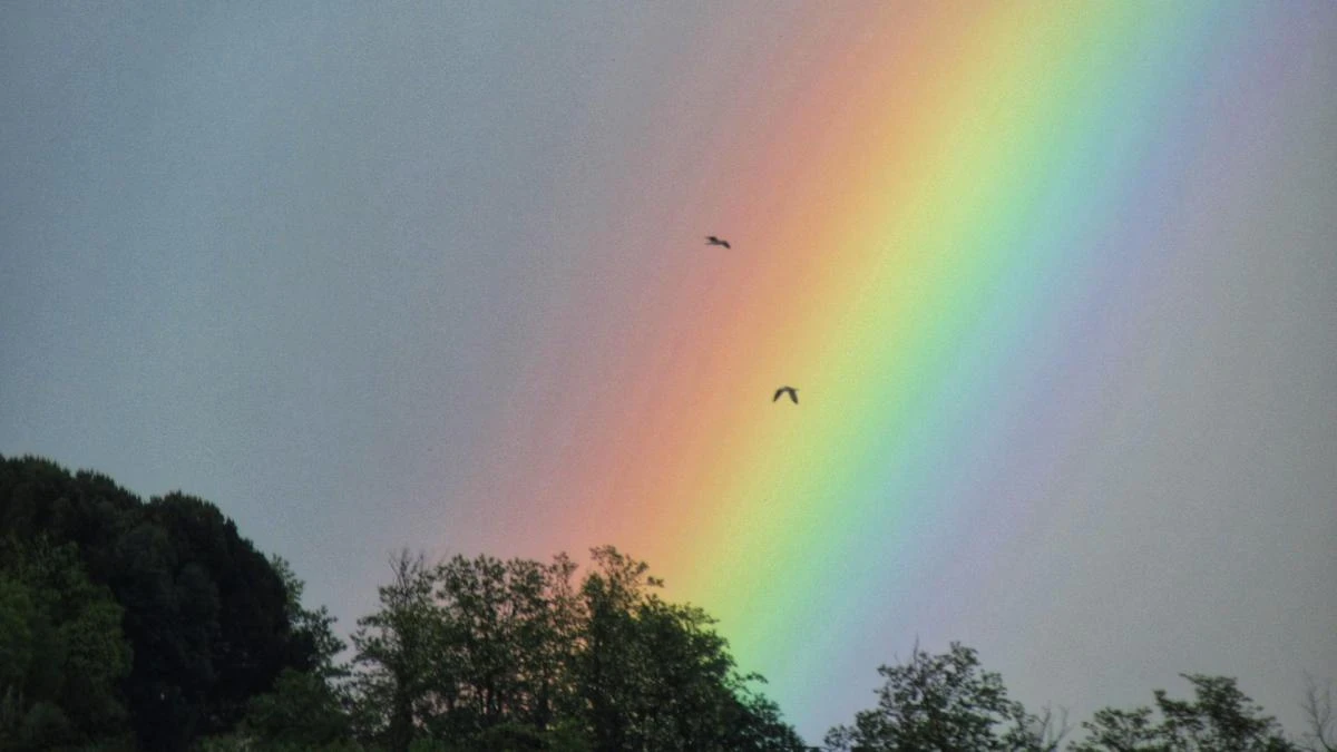 El cielo de arco iris de Olot