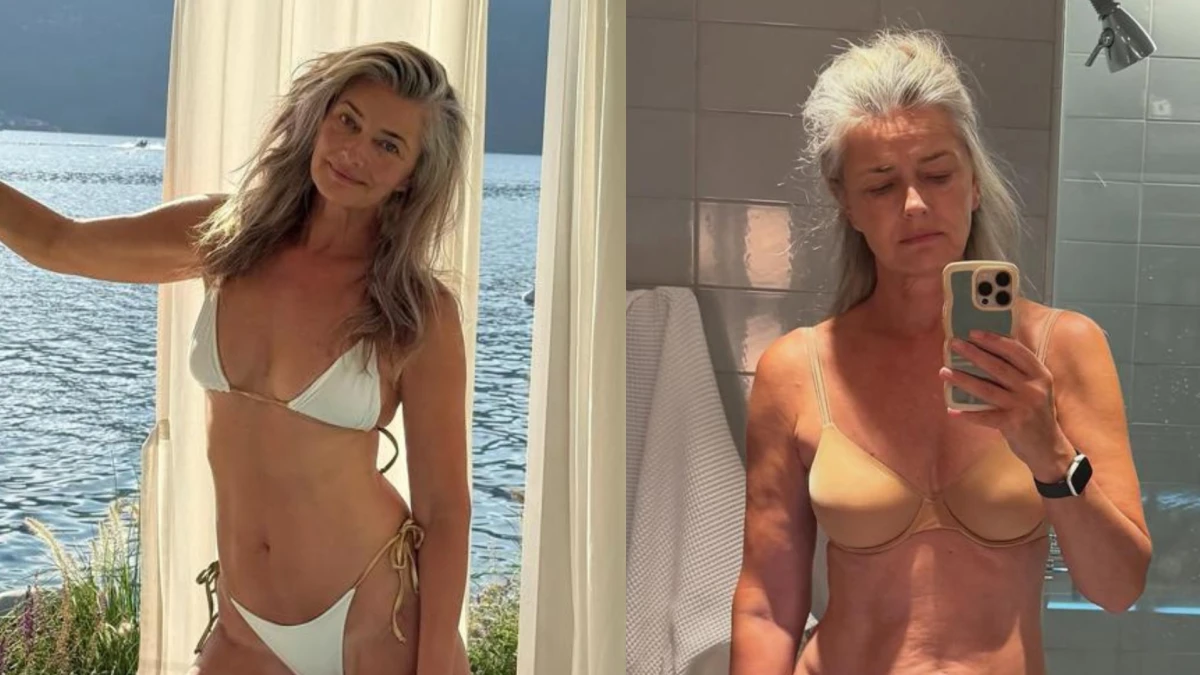 Paulina Porizkova muestra su cuerpo de 60 años con y sin filtros para defender el envejecimiento